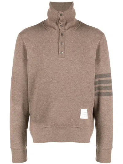 Thom Browne 4-bar Wool Jumper In Brown