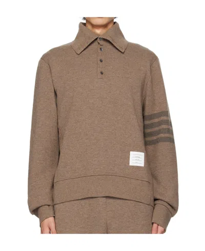 Thom Browne 4-bar Wool Jumper In Brown