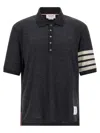 Thom Browne 4-bar Virgin Wool Jersey Polo In Blue