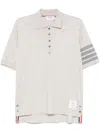 Thom Browne 4-bar Wool Polo Shirt In Neutral