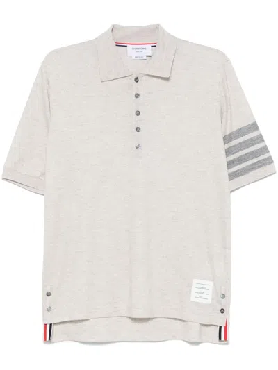 Thom Browne 4-bar Wool Polo Shirt In Neutral