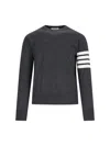Thom Browne Dark Gray Wool 4-bar Sweaters