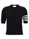 Thom Browne 4-bar Wool T-shirt In Black