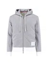 Thom Browne Felpa In Cotone Grigio Uomo In Gray