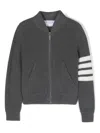 Thom Browne Cardigan Mit Reissverschluss In Grau