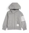 Thom Browne 4-bar Zip-up Hoodie In Grey