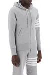 Thom Browne Classic Loopback Hooded Sweatshirt In Grey