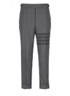 Thom Browne 4-bars Trousers In Grey