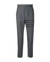 Thom Browne 4-piece Slim Casual Pants With Decorative Patterns In Black