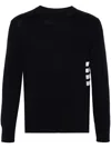 Thom Browne 4-bar Cotton Jumper In Black