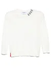 Thom Browne 4-stripe Detail Sweater In White