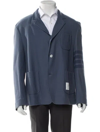 Pre-owned Thom Browne 4-bar Blazer In Blue