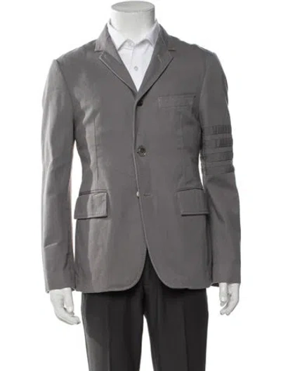 Pre-owned Thom Browne 4-bar Blazer In Grey