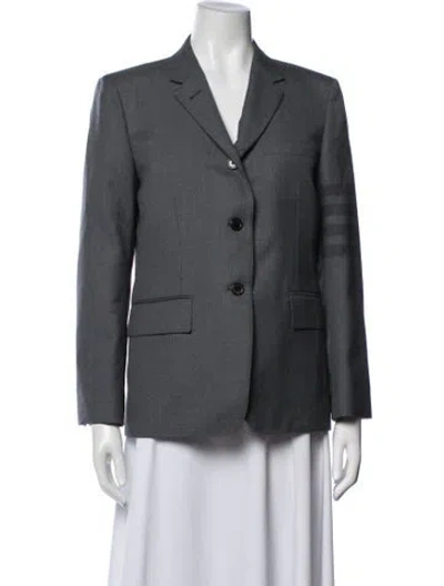 Pre-owned Thom Browne 4-bar Blazer In Grey