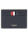Thom Browne Navy Side 4-bar Stripe Card Holder In Blue