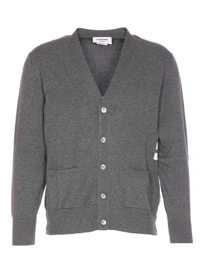 Thom Browne 4bar Cardigan In Grey