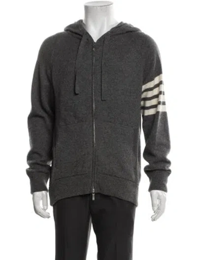 Pre-owned Thom Browne 4-bar Cashmere In Grey