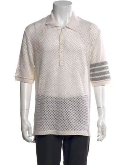 Pre-owned Thom Browne 4-bar Cashmere Polo Shirt W/ Tags In Neutral