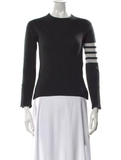 Pre-owned Thom Browne 4-bar Cashmere Sweater In Black