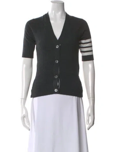 Pre-owned Thom Browne 4-bar Cashmere Sweater In Gray