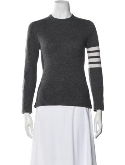 Pre-owned Thom Browne 4-bar Cashmere Sweater In Gray