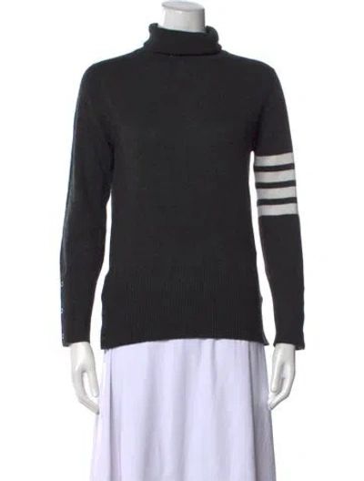 Pre-owned Thom Browne 4-bar Cashmere Sweater In Gray