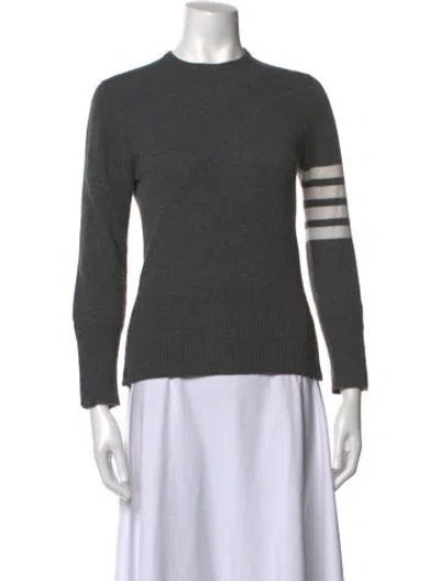 Pre-owned Thom Browne 4-bar Cashmere Sweater In Grey