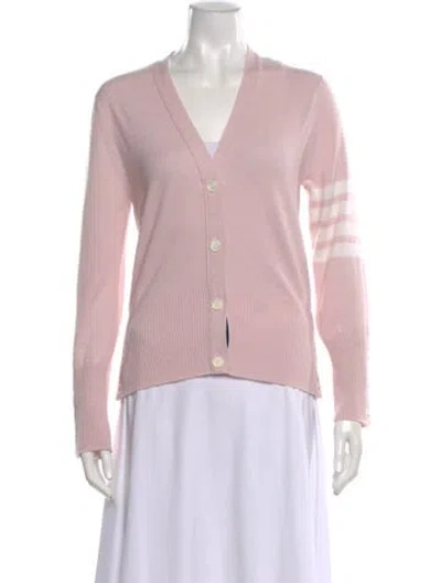 Pre-owned Thom Browne 4-bar Cashmere Sweater In Pink