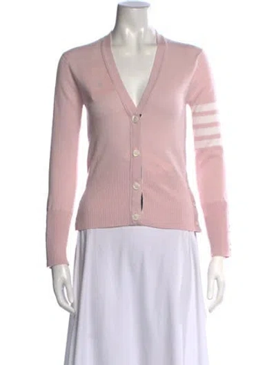 Pre-owned Thom Browne 4-bar Cashmere Sweater In Pink
