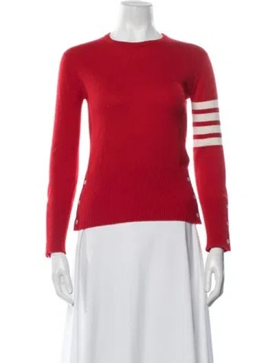 Pre-owned Thom Browne 4-bar Cashmere Sweater In Red
