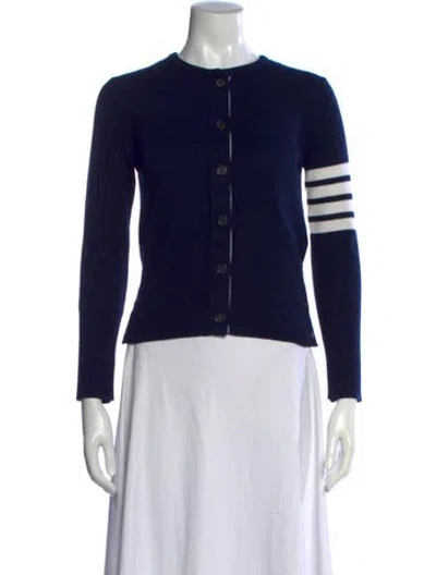 Pre-owned Thom Browne 4-bar Cashmere Sweater W/ Tags In Blue