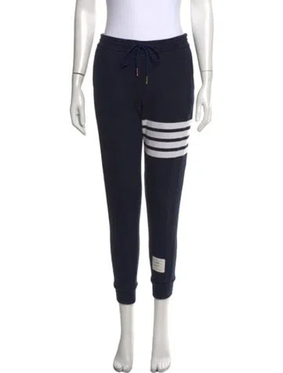 Pre-owned Thom Browne 4-bar Classic Striped Straight Leg Pants In Blue