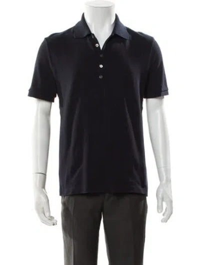 Pre-owned Thom Browne 4-bar Collar Polo Shirt In Blue