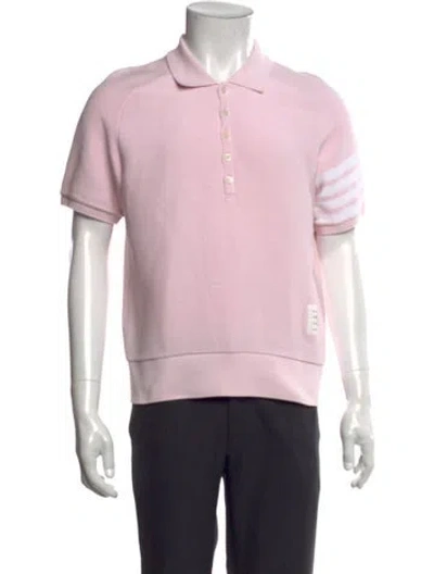 Pre-owned Thom Browne 4-bar Collar Polo Shirt In Pink