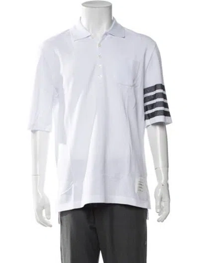 Pre-owned Thom Browne 4-bar Collar Polo Shirt In White