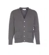 Thom Browne 4bar Cotton Cardigan In Gray