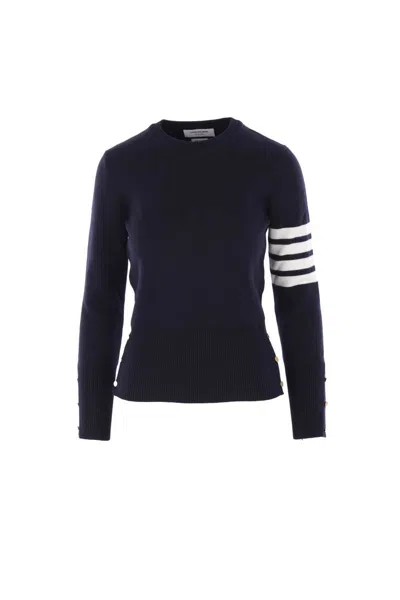 Thom Browne 4bar Cotton Crewneck Jumper