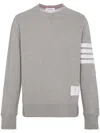 Thom Browne Classic Sweatshirt In Classic Loopback With Engineered 4 Bar