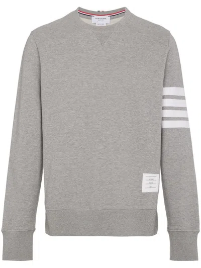 THOM BROWNE THOM BROWNE 4BAR COTTON CREWNECK SWEATSHIRT