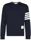 THOM BROWNE THOM BROWNE 4BAR COTTON CREWNECK SWEATSHIRT