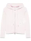 Thom Browne Cotton Hoodie With Drawstring Hood And Pockets In Pink