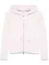 Thom Browne Cotton Hoodie With Drawstring Hood And Pockets In Pink