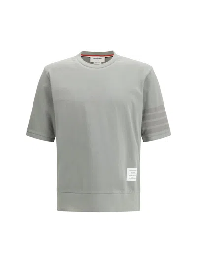 Thom Browne 4-bar Cotton Jersey T-shirt In Gray