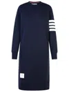 Thom Browne Stripe Sleeve Sweater Dress In Blue