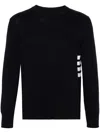 Thom Browne 4-bar Cotton Jumper In Black