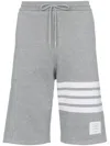 Thom Browne Light Gray Loopback Cotton Sweatshorts