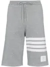 Thom Browne Men 4bar Cotton Sweatpants In Light Grey
