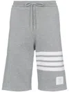 Thom Browne Men 4bar Cotton Sweatpants In Light Grey