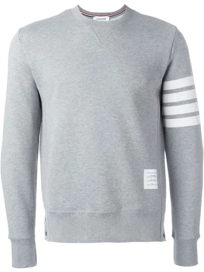 Thom Browne 4bar Cotton Sweatshirt In Gray