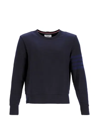 Pre-owned Thom Browne 4-bar Cotton Sweatshirt In Blue